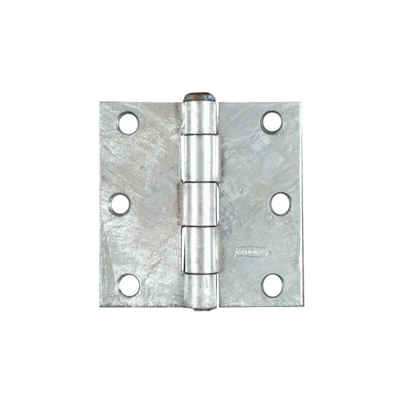 National Hardware N208-835 Broad Hinge, 3 in W Frame Leaf, Steel, Galvanized, Removable, Loose Pin, 50 lb