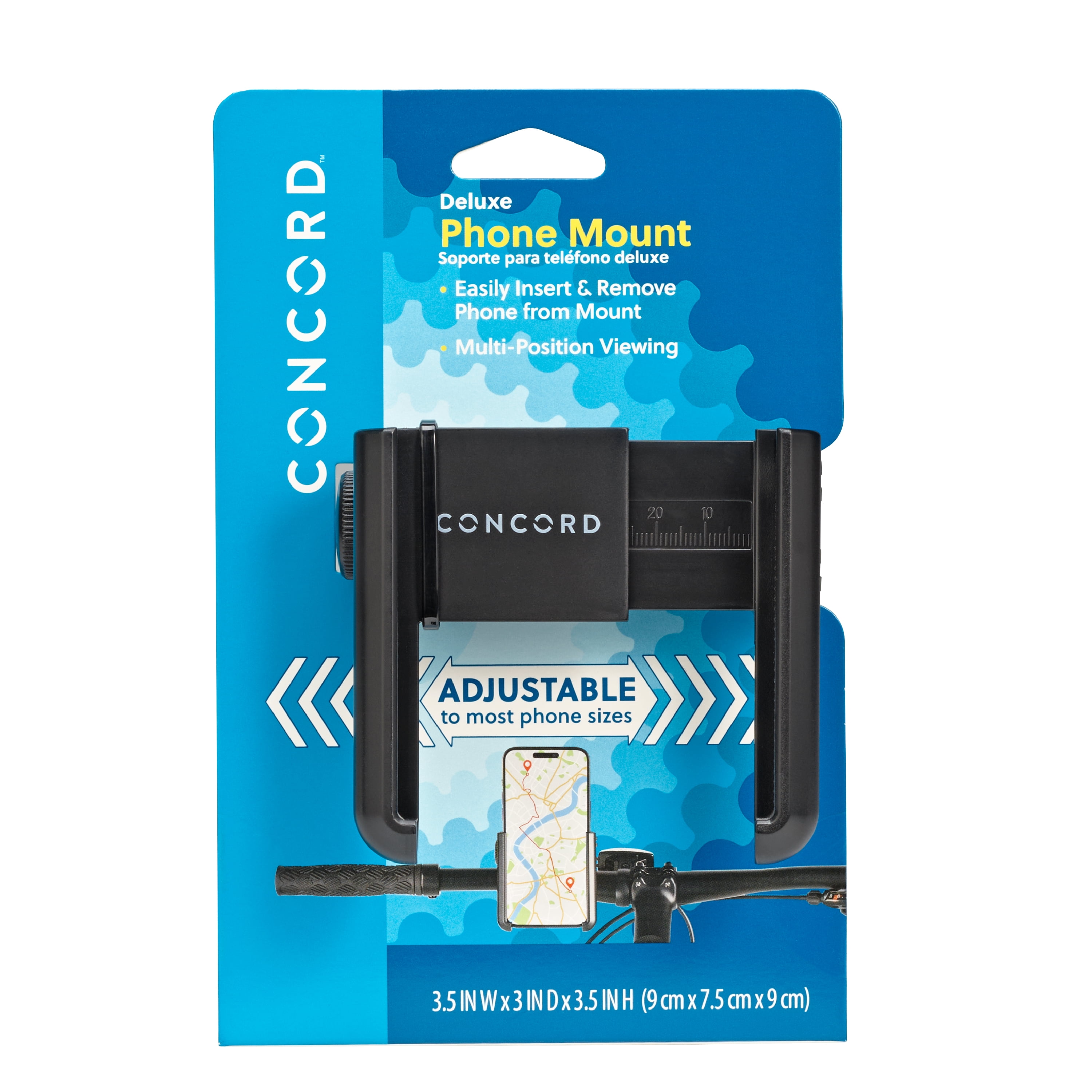 Concord Deluxe Bike Phone Mount, Adjustable Fit, Multi-Position