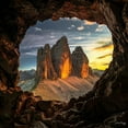 thumbnail image 2 of Khafagy, Sadek 12x12 Black Ornate Wood Framed with Double Matting Museum Art Print Titled - Window of Beautiful Sunset, 2 of 4