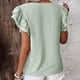 thumbnail image 4 of Camiseta de verano holgada y casual para mujer a la última: versátil, fácil de cuidar, perfecta para vaqueros y ocasiones especiales, 4 of 6