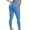 Blue, variant on YUEHUA Women's High Waist Ribbed Textured Yoga Leggings, Tummy Control Butt Lifting Compression Pants, Stretchy Workout Tights for Gym & Jogging