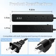 thumbnail image 2 of RONY 5ft Surge Protector Power Strip, 9 AC Outlets and 5 USB Ports, Extension Cord for Home Office Dorm Travel, Black, 2 of 8