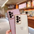 thumbnail image 4 of Love Heart Plating Funda Para Teléfono Samsung Galaxy S23 S22 Ultra Plus S21 S20 FE A53 A33 A13 Galvanizada Suave TPU Cubierta Trasera, 4 of 4