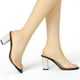 thumbnail image 2 of Sandalias Transparentes Con Tacón Grueso Brillantina Para Mujeres Negro 41, 2 of 7