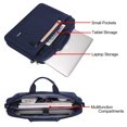 thumbnail image 4 of Mosiso 17-17.3 inch Laptop Shoulder Bag for MacBook/Dell/HP/Lenovo/Acer/Asus/Samsung/Sony, Polyester Notebook Messenger Handbag Briefcase Sleeve Case, Navy Blue, 4 of 6