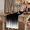 thumbnail image 2 of Table Runners 72 Inches Long Dress Scarves, Black White Farmhouse Kitchen/Dining Table Runner, Coffee Tablerunners, Modern Geometric Abstract Gradient Striped 13x72 Inch, 2 of 9