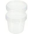thumbnail image 2 of MIANGASTORE 2 Pcs Seau à Main en Plastique de Qualité Alimentaire 2 L Seau de Rangement Rond Transparent Réservoir de Rangement pour Crème Glacée Domestique avec Couvercle, 2 of 7