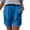 Blue, variant on Lmueinov Womens Casual Shorts High Waisted Elastic Waist Shorts with Decorative Buttons and Pockets Summer Chino Shorts