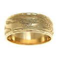 thumbnail image 5 of 14k solid yellow gold 10mm custom made Hawaiian sea life turtle dolphin ring size 13, 5 of 7