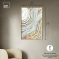 thumbnail image 5 of White Gold Boho Neutral Abstract Canvas Wall Art by Art Remedy, Gold Floater Frame, 30"x45", 5 of 7