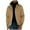 Khaki, variant on Xysaqa Mens Long Sleeve Woolen Blended Jacket Zipper Stand Collar Casual Button Windbreaker Men Fashion Fall Winter Coat with Pockets Khaki