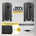 thumbnail image 2 of 20 Inch Carry On Luggage Airline Approved,Hardshell Suitcases with Spinner Wheels & TSA Lock,Lightweight Expandable Rolling Luggage for Travel,DQ135-Grey, 2 of 9