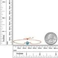 thumbnail image 4 of Gem Stone King 18K Rose Gold Plated Silver Swiss Blue Topaz Solitaire Bracelet for Women (1.00 Cttw, Round Cut 6MM), 4 of 4