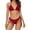 Red, variant on Womens String Triangle Halter Two Piece Bikini Swimwear Swimsuits Sets