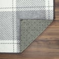 thumbnail image 4 of My Magic Carpet 3'x5' Machine Washable Non-Slip Kitchen Entryway Rug - Buffalo Plaid Grey And White, 4 of 5