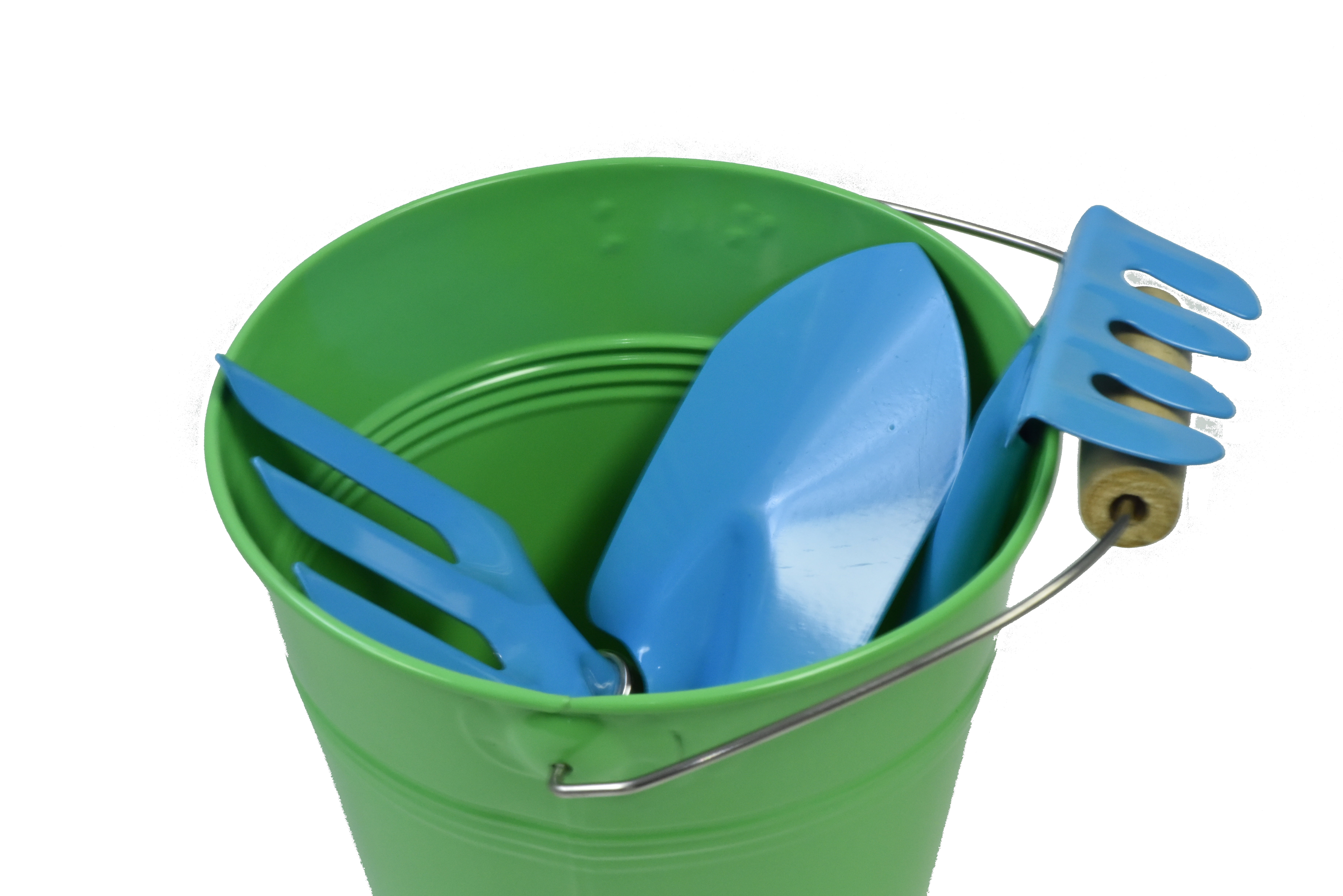 G & F Products 10051 JustForKids Kids Water Pail with Garden Tools Set, Weight 1 lb, Green