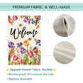 thumbnail image 5 of SM-XLHN Spring Summer Easter Tulip Welcome House Flag Double Sided Bee Colorful Floral Burlap Yard House Seasonal Farmhouse Outside Outdoor Decoration 28 x 40 Inch（large）, 5 of 6