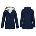 thumbnail image 3 of Spring Military Full-Zip Removable Hooded Cotton Mid-Long Parka Jacket Coat for Women, 3 of 5
