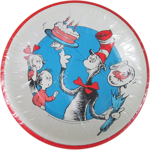 Cat in the Hat Vintage 1985 Large Paper Plates (8ct) - Walmart.com