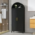 thumbnail image 4 of 73" Tall Metal Arched Kitchen Pantry Storage Cabinet with 4 Adjustable Shelves, 4 of 6