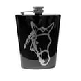 thumbnail image 1 of 8oz Horse BLACK Flask, 1 of 3