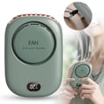 thumbnail image 2 of CoreLiving Portable Fan, Hands Free Neck Fan with Bladeless Design and Adjustable Lanyard, USB Rechargeable Personal Cooling Fan, 3 Speed Quiet Mini Fan, Green, 1pk, 2 of 10