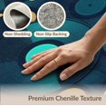 thumbnail image 6 of ODIKA 8'x10' Washable Area Rug Music Bold Note Asymmetric Contrasting Composition Round Deep Navy Teal for Living Room, Under Sectional, Family , Durable, Non-Slip, 6 of 7