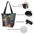 thumbnail image 3 of KLL Tote Bag for Women North American Bald Eagle1 Print Shopping Grocery Reusable Bags for Office School Shopping Travel, 3 of 6