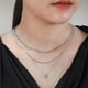 thumbnail image 5 of JeenMata Multipack 3 piezas colgante de collar en capas para mujer, chapado en oro blanco, cadena de oro, collar de gargantilla, collar en capas de espiga, regalo de joyería, 5 of 6