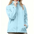 thumbnail image 3 of Acaics Girls' Hooded Rain Jacket: Lightweight Waterproof Zip Up Windbreaker with Pockets, Sun Protection Coat for Teens Ages 7–17, 3 of 10