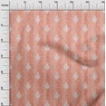 thumbnail image 2 of oneOone Cotton Jersey Peach Fabric Stripe|Leaves & Floral Block Dress Material Fabric Print Fabric By The Yard 58 Inch Wide, 2 of 4