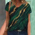 thumbnail image 2 of Blusa de camiseta informal con estampado de manga corta y cuello en V de verano para mujer a la moda Fridja  ghk5286, 2 of 5