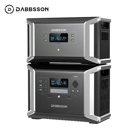 Dabbsson 3532Wh Power Station DBS1400 Pro with Expandable Battery DBS2100B, 4800W Surge Solar Generator, for Home Backup, Power Outage