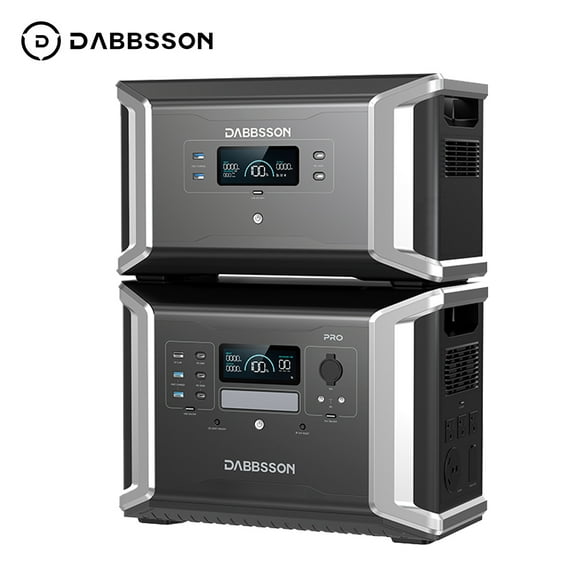 Dabbsson 3532Wh Power Station DBS1400 Pro with Expandable Battery DBS2100B, 4800W Surge Solar Generator, for Home Backup, Power Outage