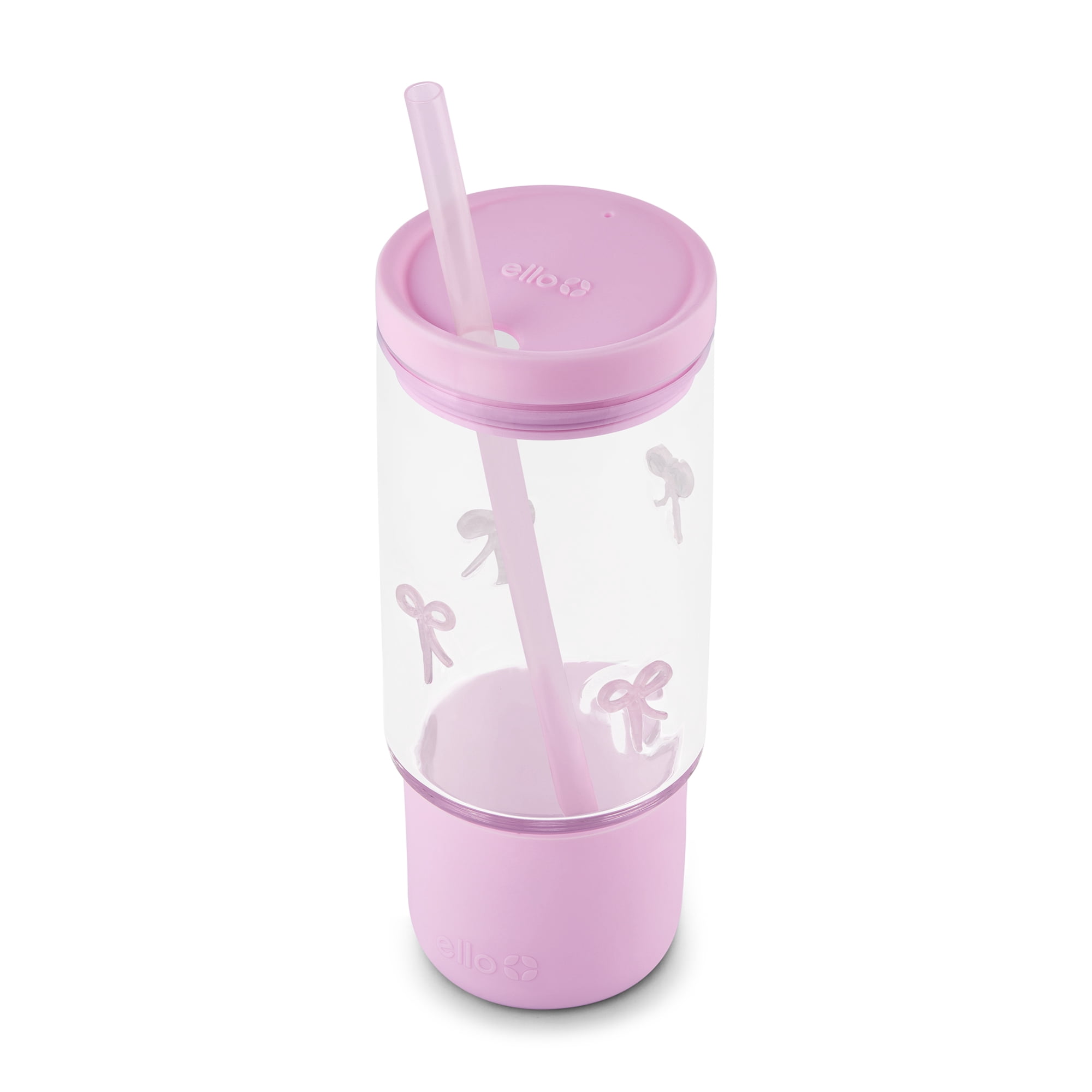 Ello Charmed 18oz Glass Tumbler with Lid and Straw