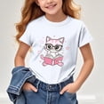 thumbnail image 4 of RXIRUCGD 2025 Summer Clothes for Kids Printed Pattern T-shirt With Short Sleeves For Children In The Back Of School Season Round Neck Half Sleeve Casual Versatile Top, 4 of 6