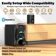 thumbnail image 4 of Bobtot Surround Sound Systems Wireless Rear Satellite Speakers - 1000W Peak Deep Bass 8 inch Subwoofer 5.1/2.1 Channel Home Theater System with ARC Optical Bluetooth Karaoke Input, 4 of 9