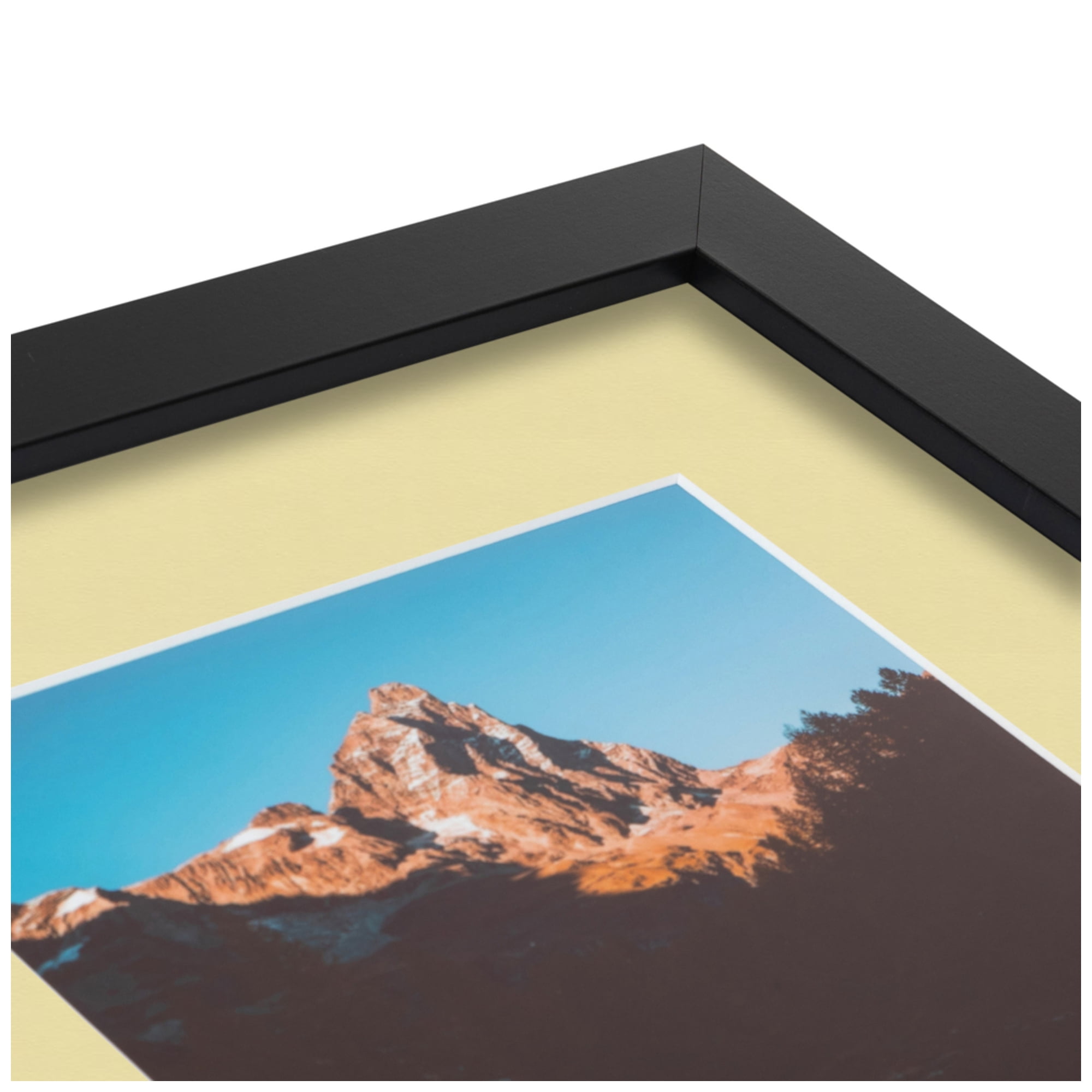 ArtToFrames Collage Photo Picture Frame with 3 - 8x10" Openings, Framed in Black with Buttercup and Black Mats (CDM-3926-5767)