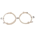 thumbnail image 1 of Muyoka Pulsera magnética para parejas, ajustable, atrayente, a juego, hecha a mano, cuerda, parejas, pulseras, cadena, amor, joyería, regalos para pareja, novio, novia, mejor amigo, caqui Muyoka Hogar, 1 of 5