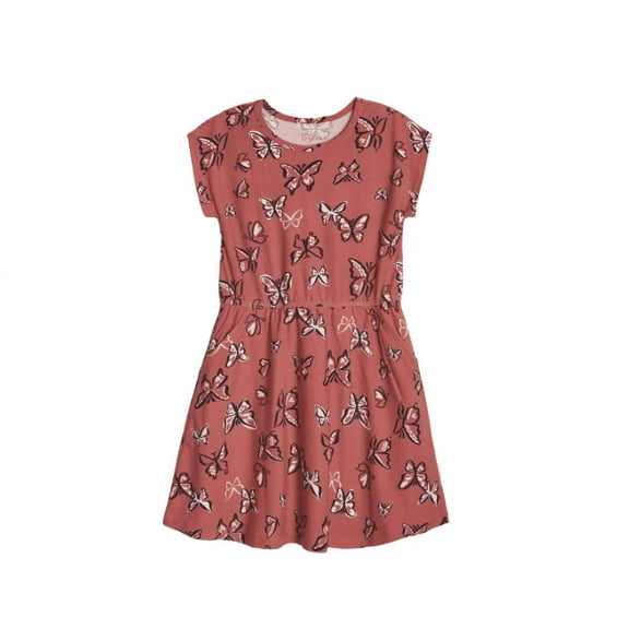 Epic Threads Big Girls All Over Butterfly Print Dress with Pockets - Slate Rose