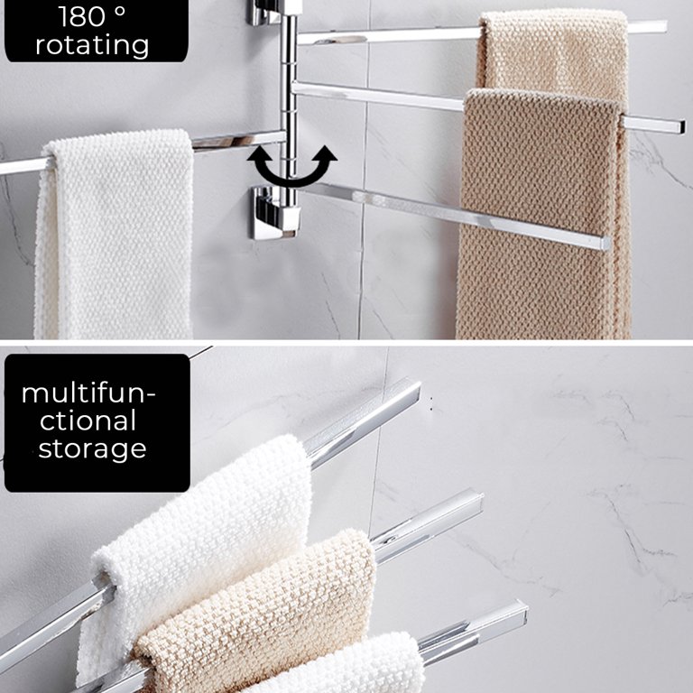 NearMoon Swivel Towel Rack, Thicken SUS304 Stainless Steel 4-Arm Towel Bar,  Space Saving Wall M - Towel Racks & Holders, Facebook Marketplace