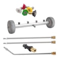 thumbnail image 3 of vortess Frame Cleaner Compatible with Pressure Washer, Bottom Sprayer, Extension Bar and Gray Wheels, 3 of 9
