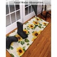 thumbnail image 3 of Vintage Sunflower Front Door Mat Watercolor Yellow Floral Farmhouse Welcome Doormat Indoor Outdoor Entrance Floor Mat Non-Slip Washable Runner Rug for Front Porch Decor 18x60 Inch, 3 of 6