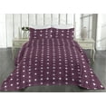 thumbnail image 2 of Ambesonne Abstract Quilted Bedspread Set 3 Pcs, Triangles Squares Geometry, Queen, Dark Magenta and Camel, 2 of 4