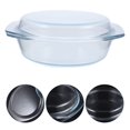 thumbnail image 3 of Glass Casserole with Lid Covered Glass Casserole Dish with Handles Microwave Safe Glass Bowl, 3 of 6