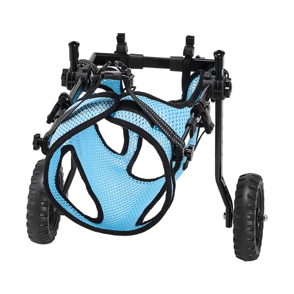 Adjustable Dog Wheelchair for Back Legs,Lightweight 2-Wheel Pet Cart with Shock-Absorbing Wheels,Perfect Mobility Aid for Disabled Dogs up to 33 lbs