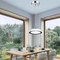 thumbnail image 2 of HomeRoots 475567 Silver Modern Faux Crystal Compact Ring LED Pendant Lamp, 2 of 3