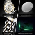 thumbnail image 5 of OLEVS Automatic Watches for Men Self Winding Mechanical Skeleton Flywheel Chronograph Luxury Dress Stainless Steel Diamond Moon Phase Waterproof Luminous Mens Wrist Watches Reloj Para Hombre, 5 of 14