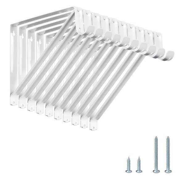 KOVOSCH 10 Pack Heavy Duty Closet Shelf & Rod Bra