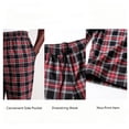 thumbnail image 2 of CHAOJISHE Mens Pajama Pants Lightweight Men's Woven Sleep Pant Pjs Bottoms Sleepwear Pajama Pants Plaid Sleep Lounge Pants with 2 Pockets SIZE:XL, 2 of 7